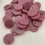 Laser Cut Duo Matte / Gloss Berry Gelato Acrylic Circle 16mm 1 Tag Hole Pair