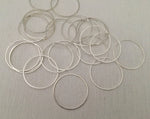 Brass Linking Ring Circle 30mm Bright SIlver