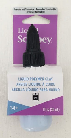 Sculpey Liquid Bakeable Clay Translucent Turquoise 1oz 30ml