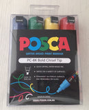 Posca Paint Marker PC-8K 8mm Chisel Tip 4 Piece Pack Primary Colours