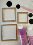 Mold Making Acrylic Frame Square 3 Piece Set - 16/14/12cm