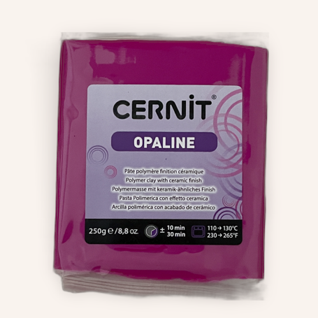 Cernit Polymer Clay Opaline Range 250g Block MAGENTA