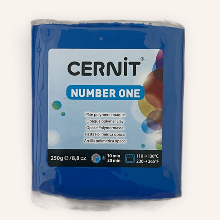 Cernit Polymer Clay Number One Range 250g Block BLUE