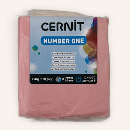 Cernit Polymer Clay Number One Range 250g Block PINK