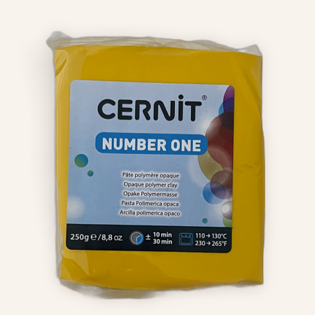 Cernit Polymer Clay Number One Range 250g Block YELLOW