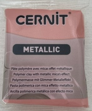 Cernit Polymer Clay Metallic Range 56g Block Pink Gold (052)