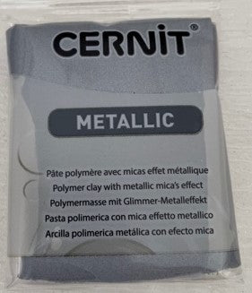 Cernit Polymer Clay Metallic Range 56g Block Silver (080)