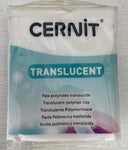 Cernit Polymer Clay Translucent Range 56g Block White Glitter (010)