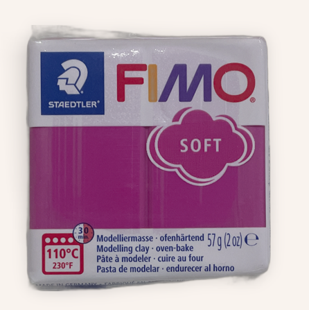 Fimo Soft Polymer Clay 57g Blocks (Raspberry 22)