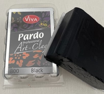 Pardo Polymer Clay Professional Art Clay Range 56g Block Black (800)