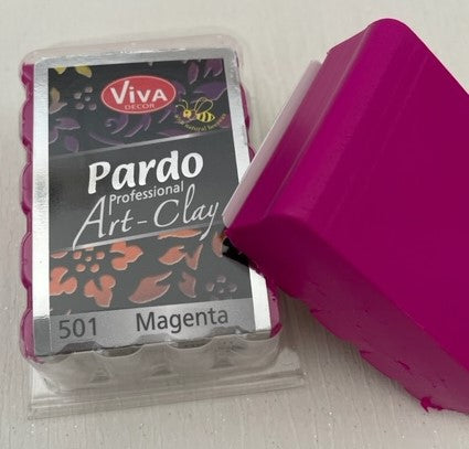 Pardo Polymer Clay Professional Art Clay Range 56g Block Magenta (501)