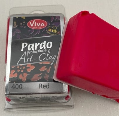 Pardo Polymer Clay Professional Art Clay Range 56g Block Red (400)