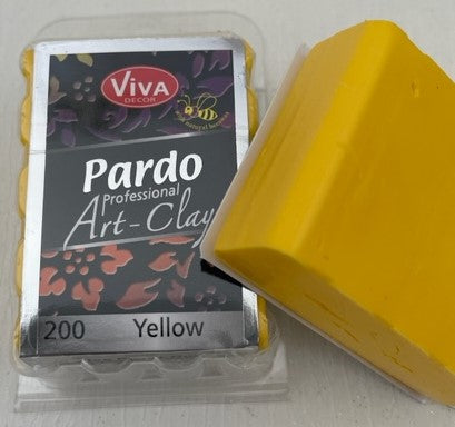 Pardo Polymer Clay Professional Art Clay Range 56g Block Yellow (200)