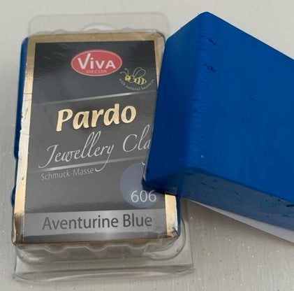 Pardo Polymer Clay Jewellery Range 56g Block Blue Adventurine (606)
