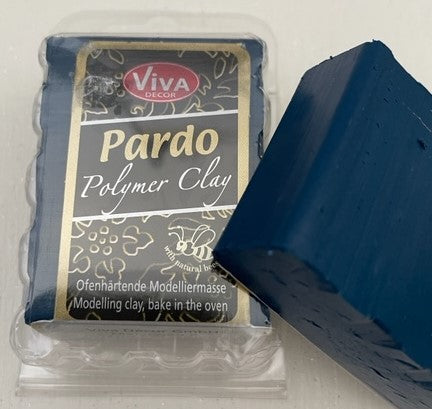Pardo Polymer Clay Jewellery Range 56g Block Blue Crystal (609)