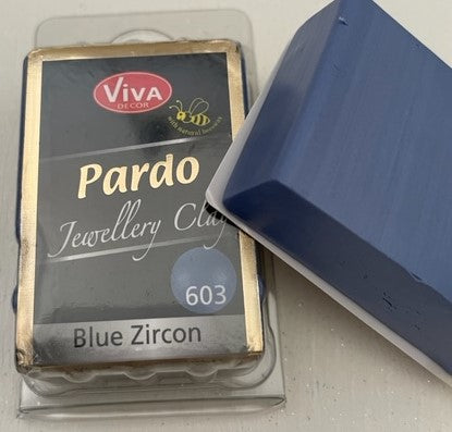 Pardo Polymer Clay Jewellery Range 56g Block Blue Zircon (603)
