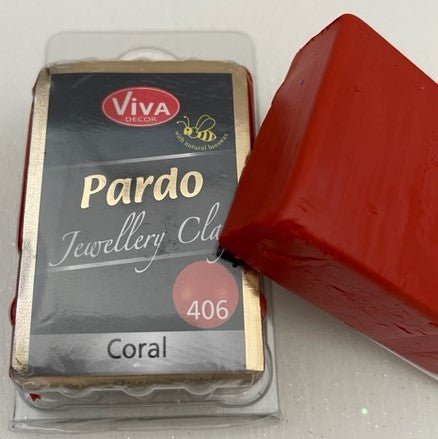 Pardo Polymer Clay Jewellery Range 56g Block Coral (406)