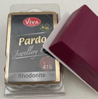 Pardo Polymer Clay Jewellery Range 56g Block Rhodonite (416)