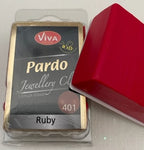 Pardo Polymer Clay Jewellery Range 56g Block Ruby (401)
