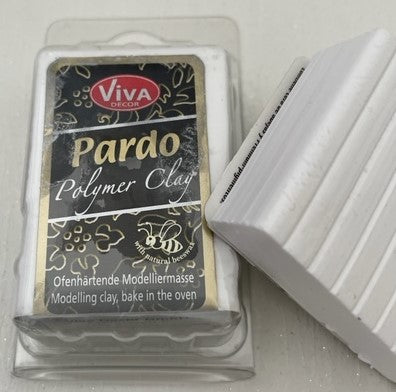 Pardo Polymer Clay Jewellery Range 56g Block White (100)
