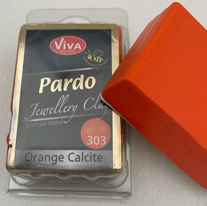 Pardo Polymer Clay Jewellery Range 56g Block Orange (303)