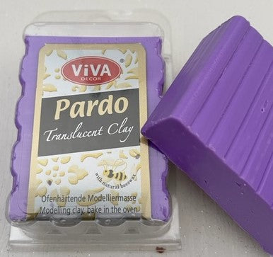 Pardo Polymer Clay Translucent Range 56g Block Lilac Translucent (507)