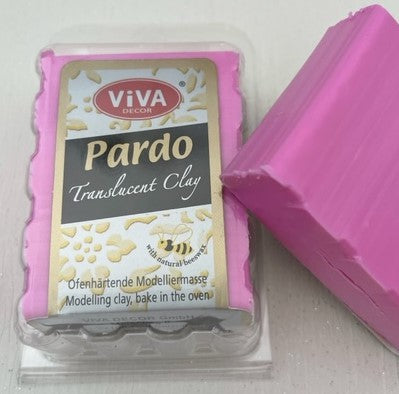 Pardo Polymer Clay Translucent Range 56g Block Pink Translucent (419)