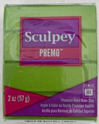 Premo Sculpey Polymer Clay Bright Green Pearl 