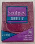 Sculpey III Polymer Clay 57G Block Garnet Glitter