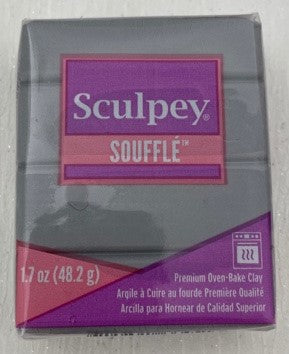 Sculpey Souffle Polymer Clay 48G Block Concrete
