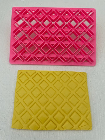 Pink Texture Plate 11x7cm #5