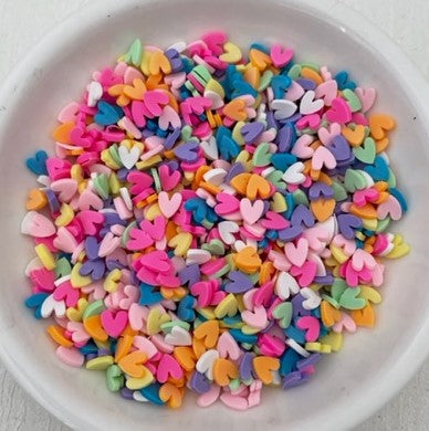 LCH Glitter 25gm Resin Fill Polymer Clay Pieces Mixed Hearts
