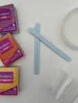 Acrylic Popstick Stirring Stick / Depth Guide Pair Small Milkshake Cool Mint Blue