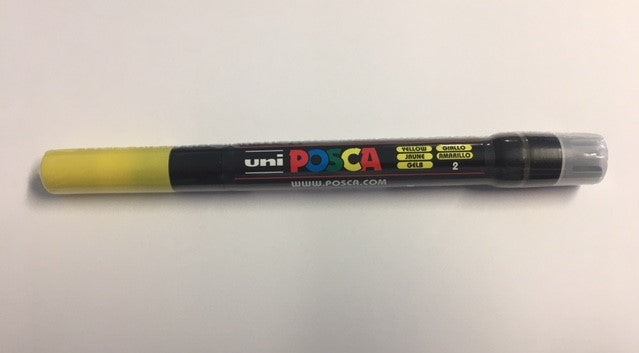 Posca PCF-350 Brush Tip Paint Marker, Yellow