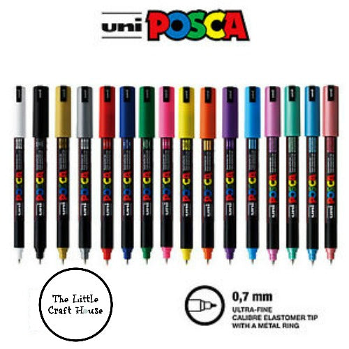 Posca Marker : Pc-1mr : Ultra-Fine Pin Tip : 0.7mm : Metallic Pink