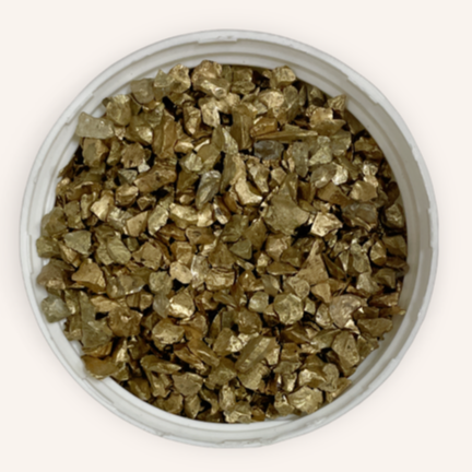 Crushed Glass Chips 2mm-8mm 100gm Gold