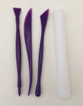 *Polymer Clay 4PC Plastic Texture Tools and Roller