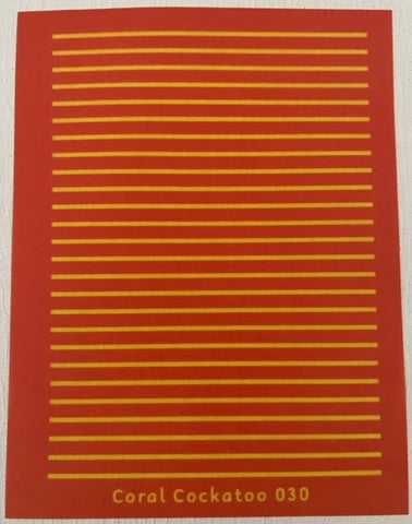 Coral Cockatoo Silk Screen Note Pad Stripe