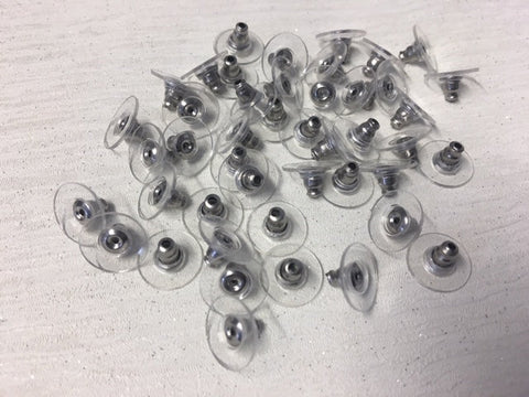 Comfort Plastic Pad 304 Stainless Steel Earring Back 500PC