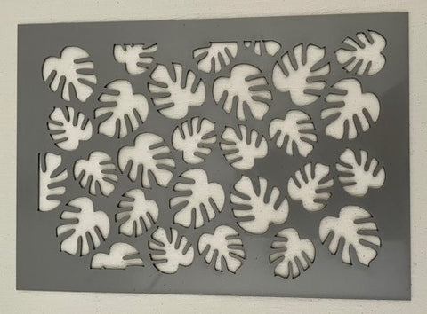 Polymer Clay Texture Embossing Stencil Monstera